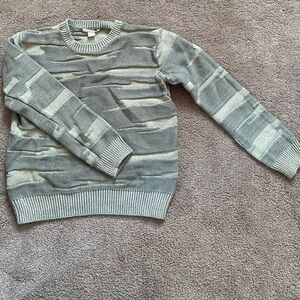 Crewcuts boys sweater crewneck pullover light green heavy cotton Sz 5/6